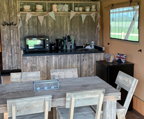 Glamping dinning Norwich